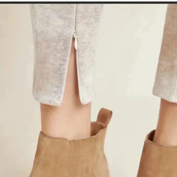 Anthropologie Leggings pants  Shiny Zipper Neutral size 16W - Picture 6 of 8